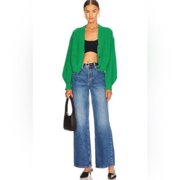 Frame High 'N' Tight Jeans Wide Leg High Rise Medium Wash Denim Trousers 28 - Picture 1 of 11